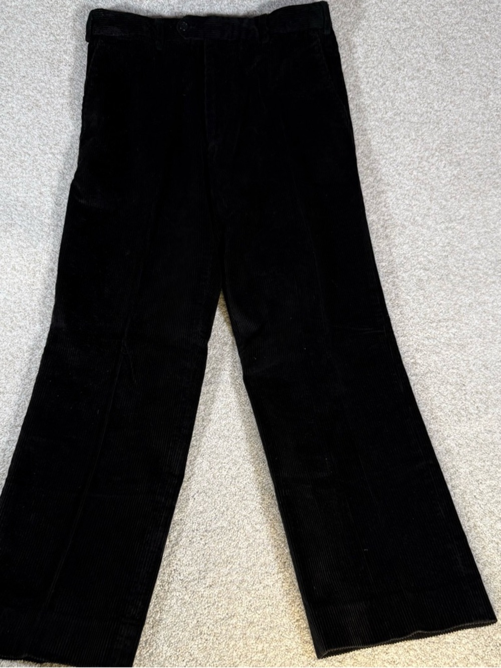 Vintage Piazza Carignano 12 Corduroy Trousers Mens Size 32 Black Made In Italy